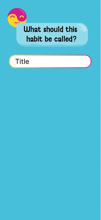 Original habit naming screen with a Title field