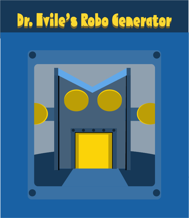 Original Robo Generator machine illustration with lever, display and controls